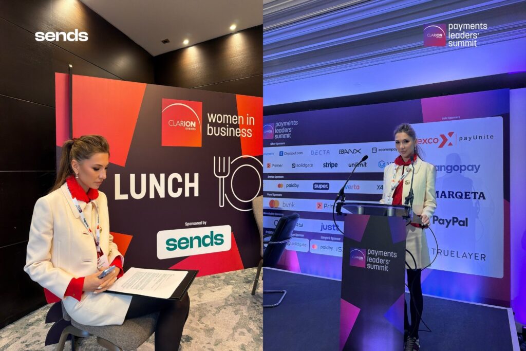 Sends CEO Alona Shevtsova at the Payments Leaders’ Summit in London: Why Sends’ Alona Shevtsova Hosted the Women in Business Lunch in London